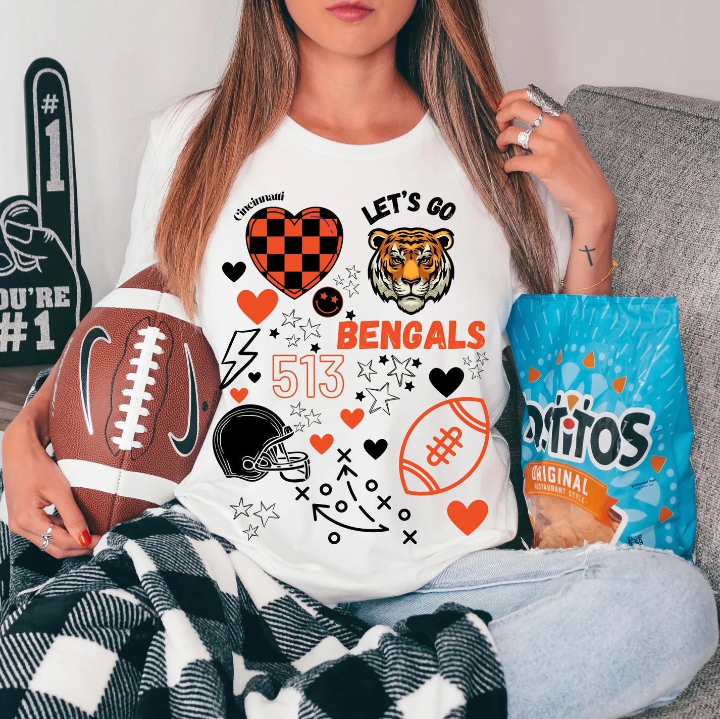 Let's Go Bengals Greeting Card