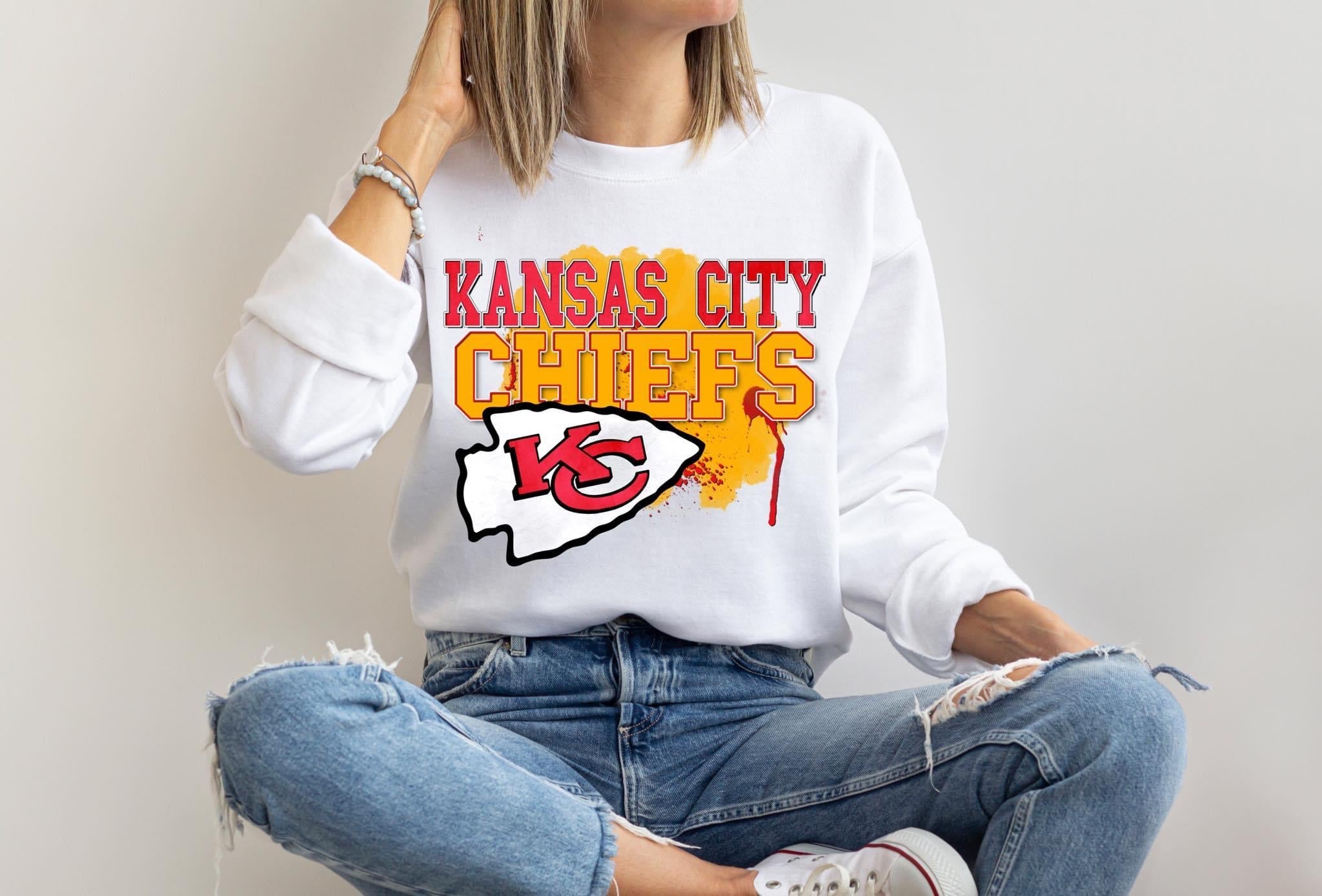 KC Chiefs Graphic white Sweatshirt