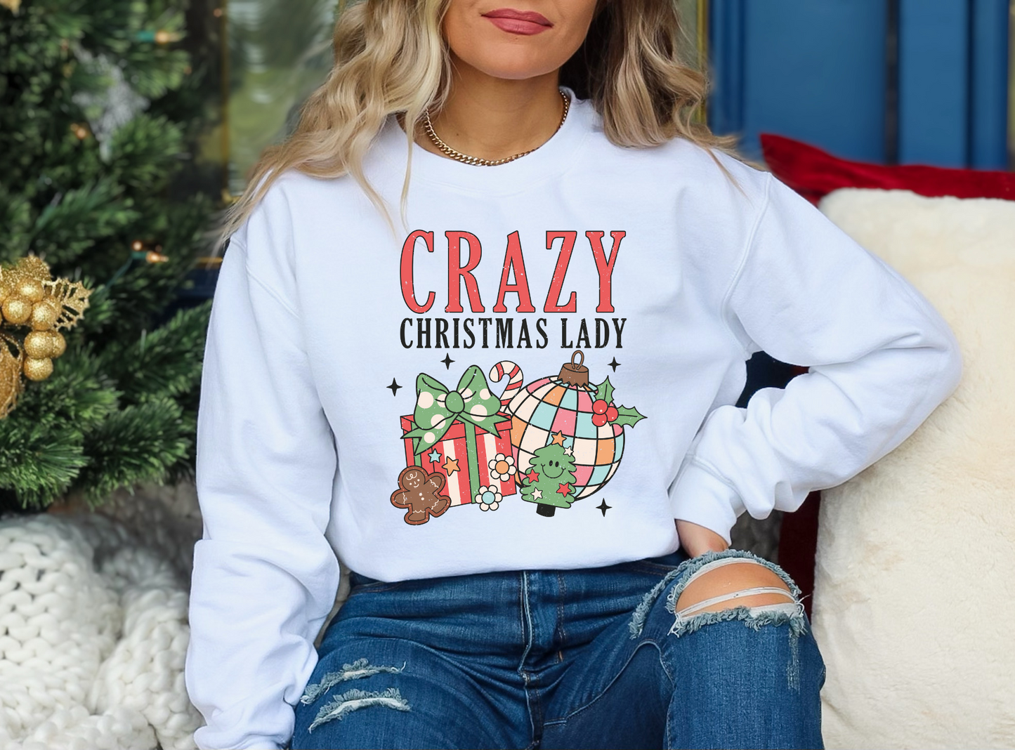 Crazy Christmas lady