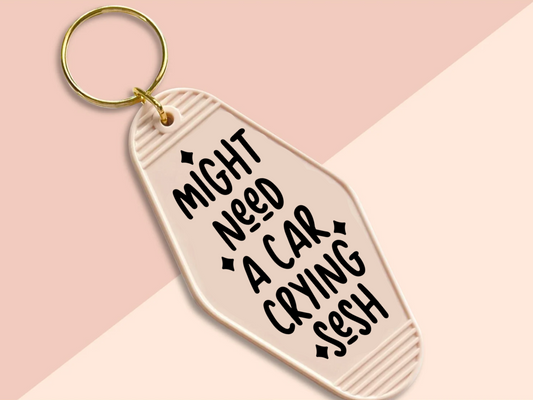 Might need a car crying sesh - Motel keychain