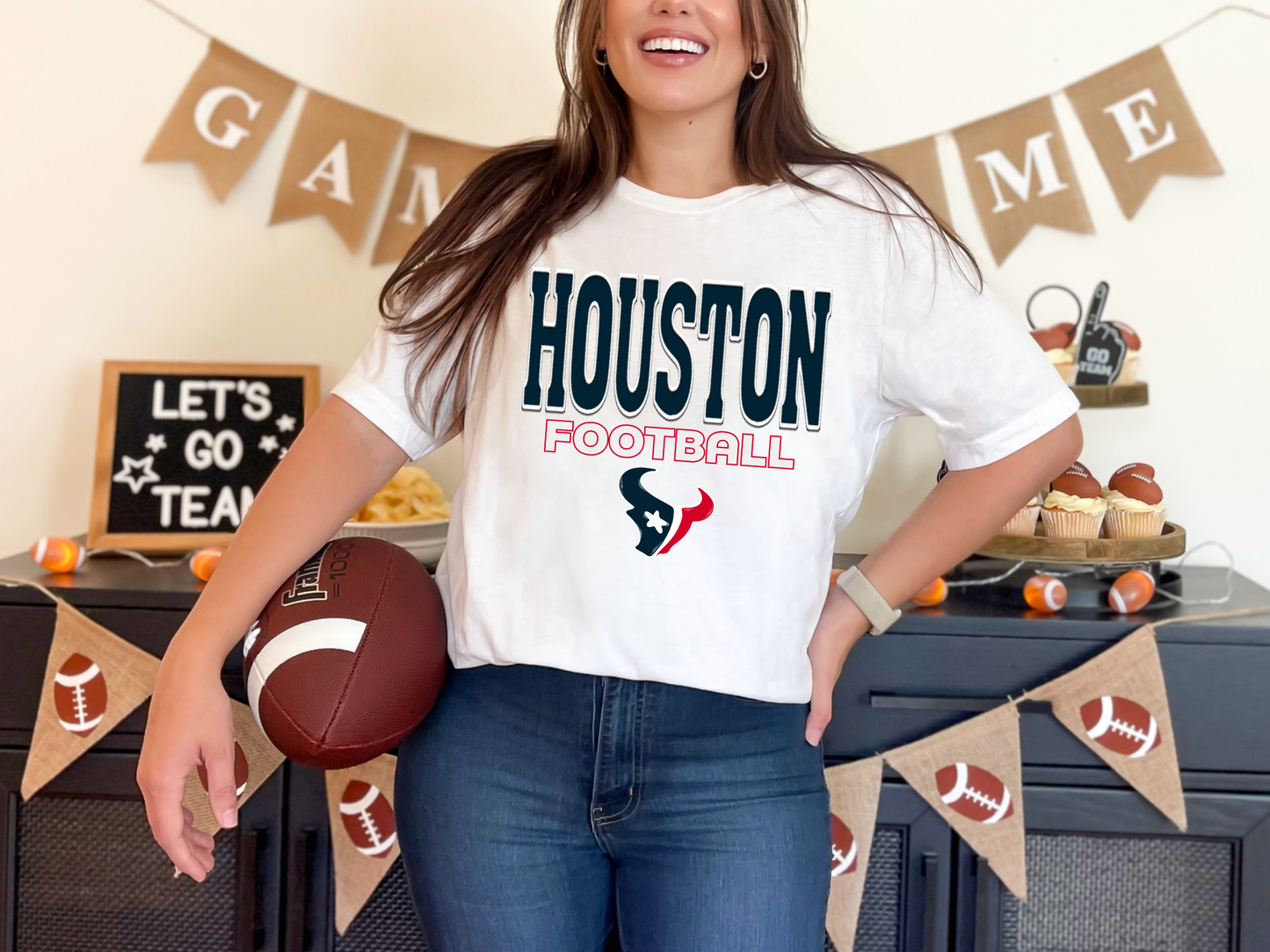 Faux Embroidery Houston Football