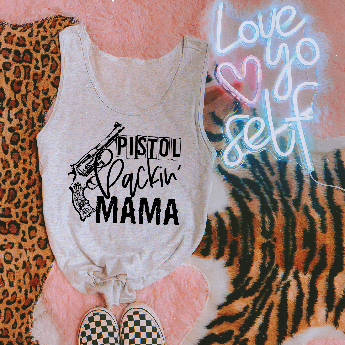 Pistol Packin' Mama-Black Font