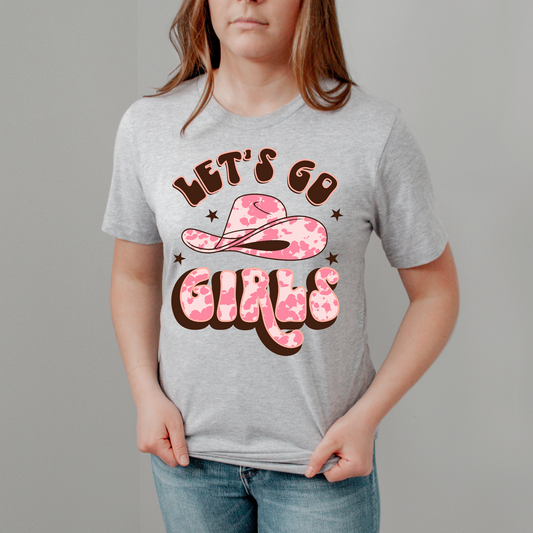 Let's Go Girls- Pink Cow Print