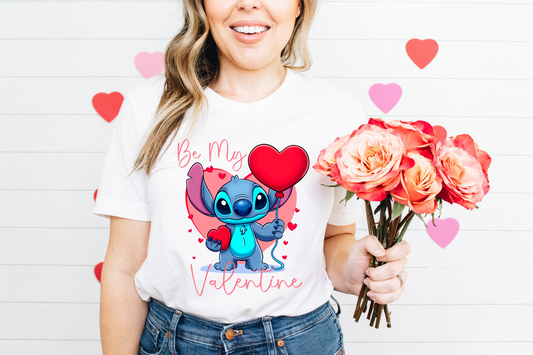 Be My Valentine Stitch With Heart Balloon