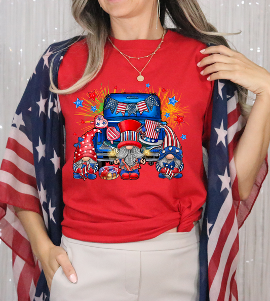 Patriotic Gnomes & Truck