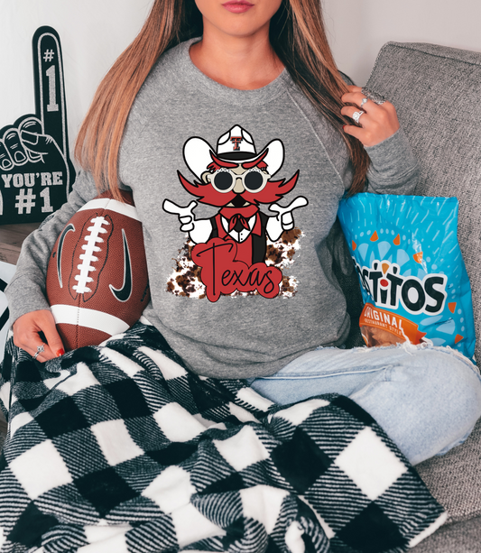 Texas tech mascot-cow print