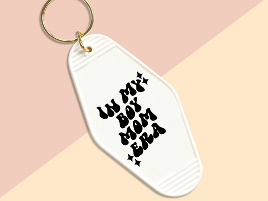 In my boy mom era, black - Motel keychain