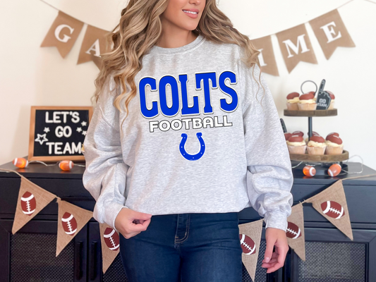 Faux Embroidery Colts Football