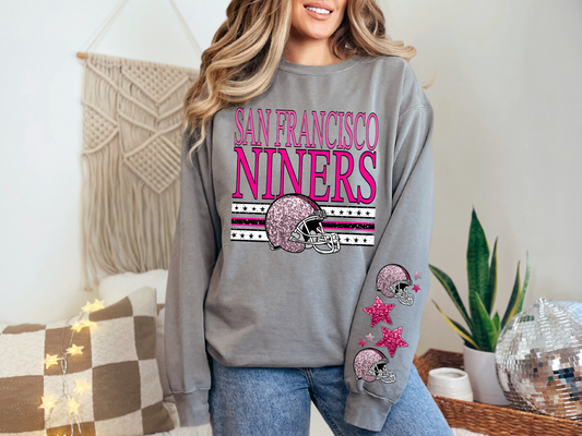 NFL Pink Sequins San Fran Niners - FRONT