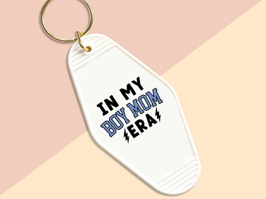 In my boy mom era, black/blue - Motel keychain