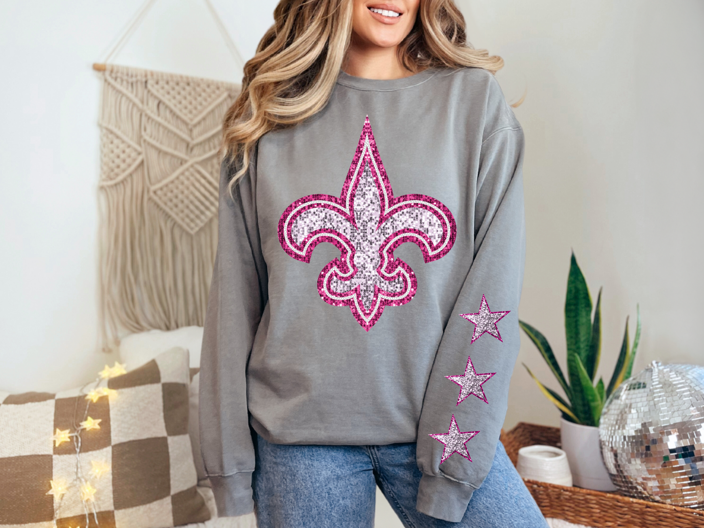 Saints Glitter Football - FRONT ONLY