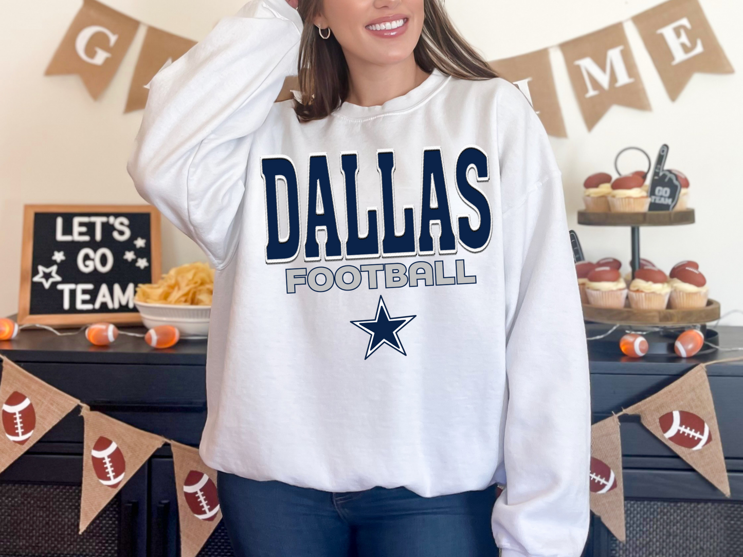 Faux Embroidery Dallas  Football