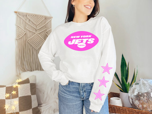 New York Jets Pink Football - FRONT ONLY