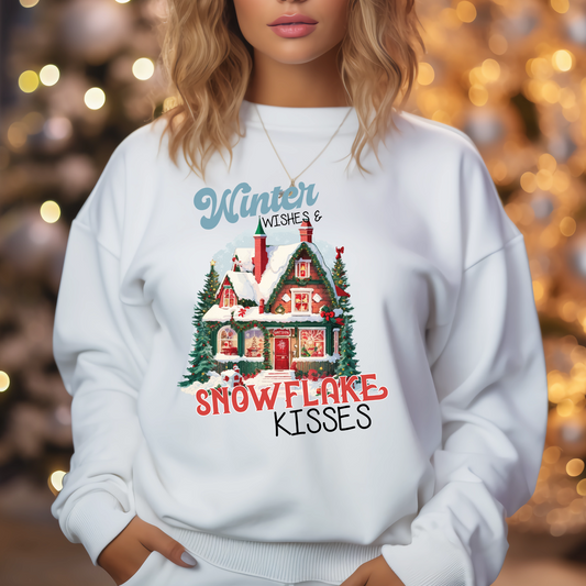 Winter wishes and snowflake kisses