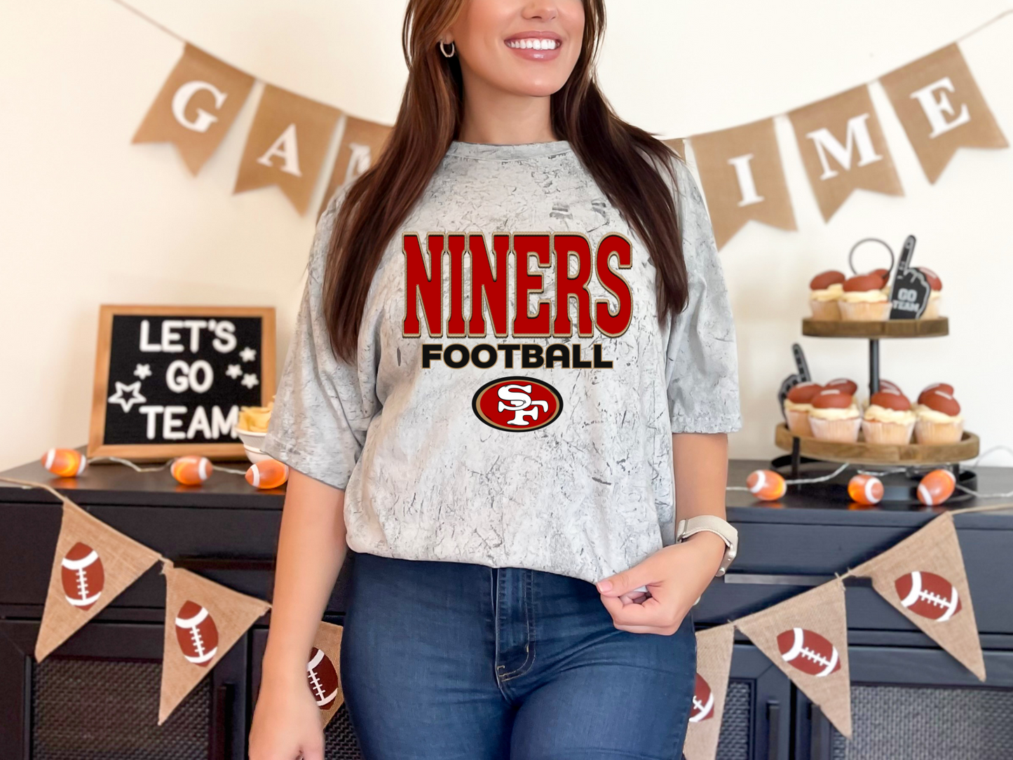 Faux Embroidery Niners Football