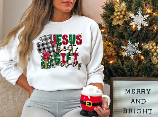 Jesus best gift ever - faux sequin