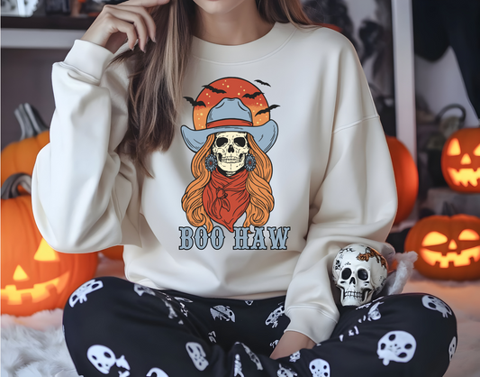 Boo Haw Vintage Skull Cowgirl