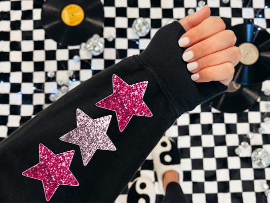 NFL Pink Sequins Stars - SLEEVE