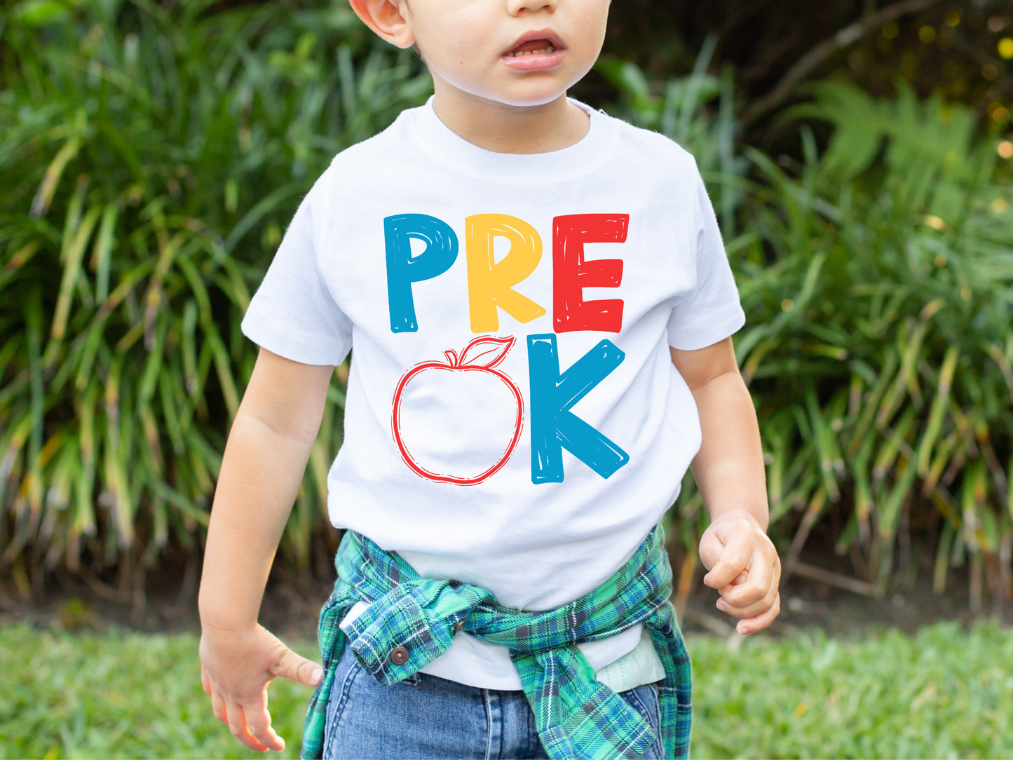 Pre-k- blue yellow and red