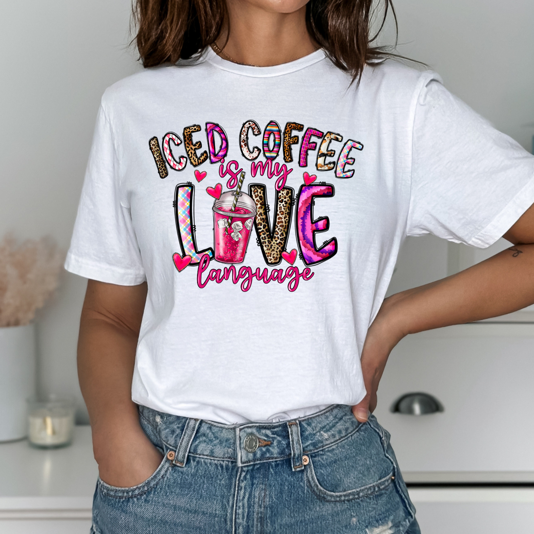 Iced Coffee Is My Love Language Dtf Transfer Earthline Customs 9687