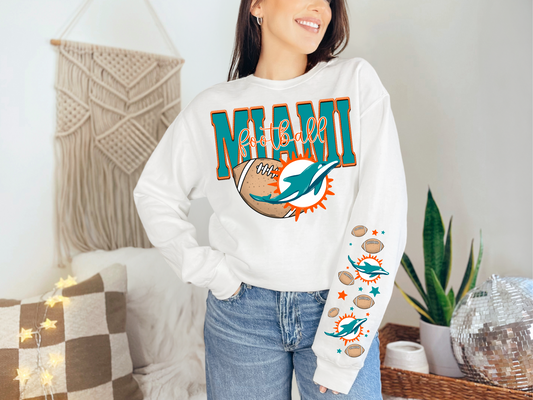 Faux Embroidery Miami Football - FRONT