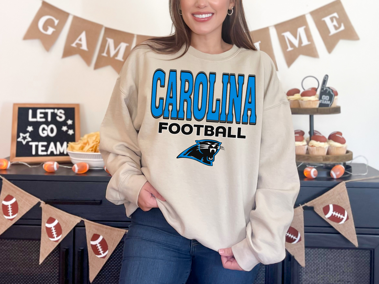 Faux Embroidery Carolina Football