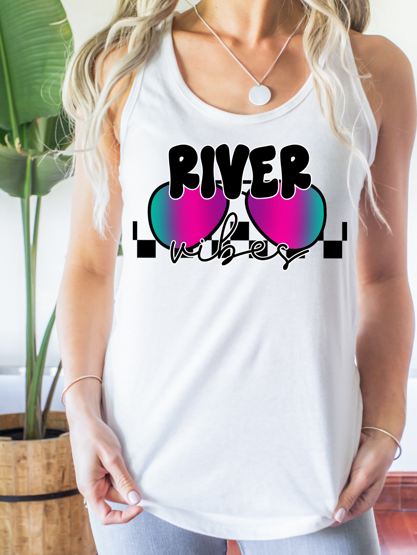 River Vibes Checkered Sunglasses