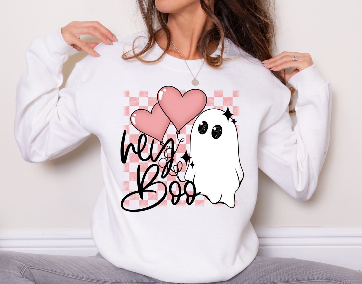 Hey Boo – Checkered/Pink