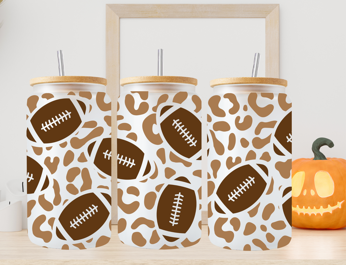 Footballs and cheetah print - UV Libby Wrap