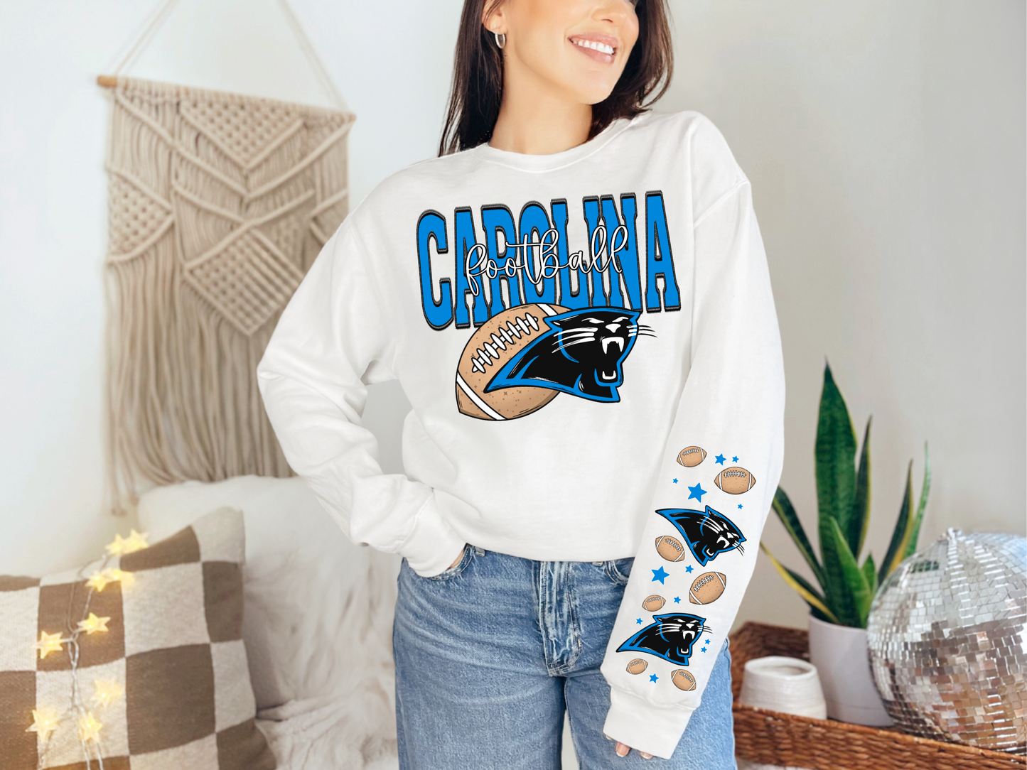 Faux Embroidery Carolina Football - SLEEVE