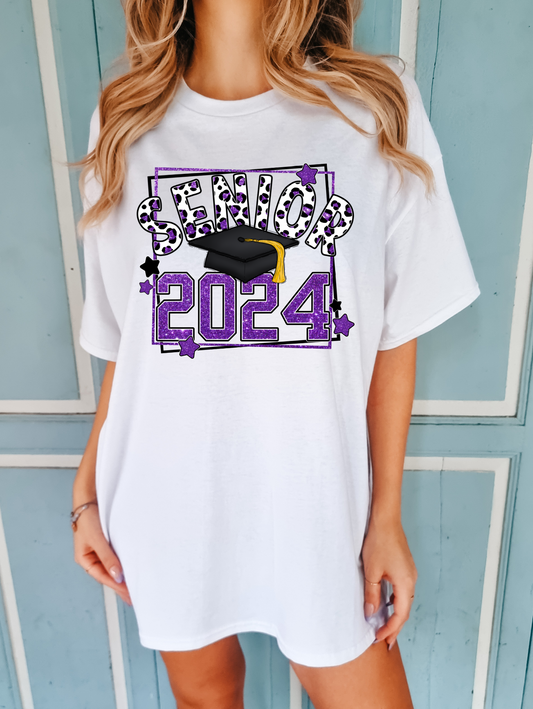 Senior 2024 - purple and cap