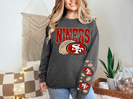 Faux Embroidery Niners Football - SLEEVE