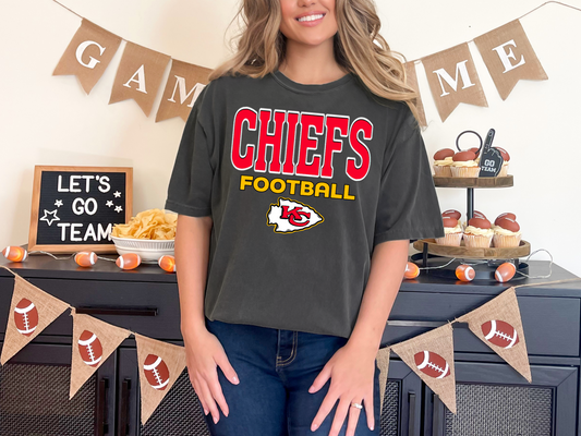 Faux Embroidery Chiefs Football