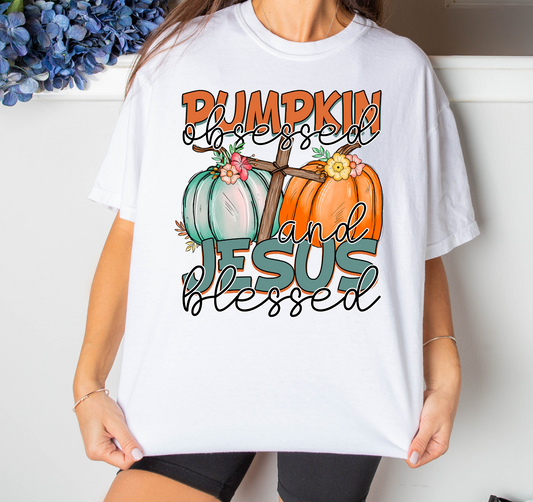 Pumpkin obsessed and Jesus blessed