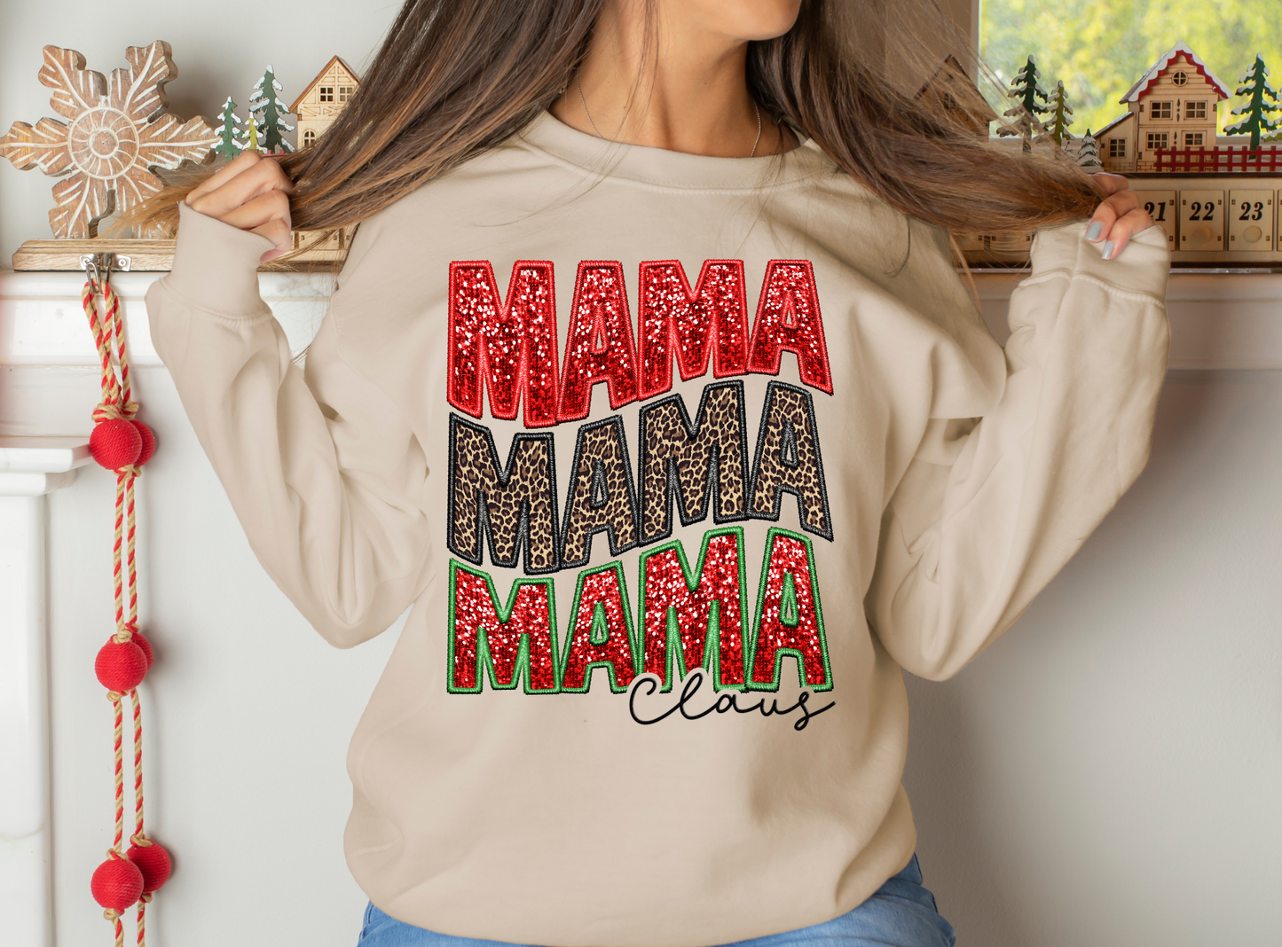 Mama Claus - faux sequin