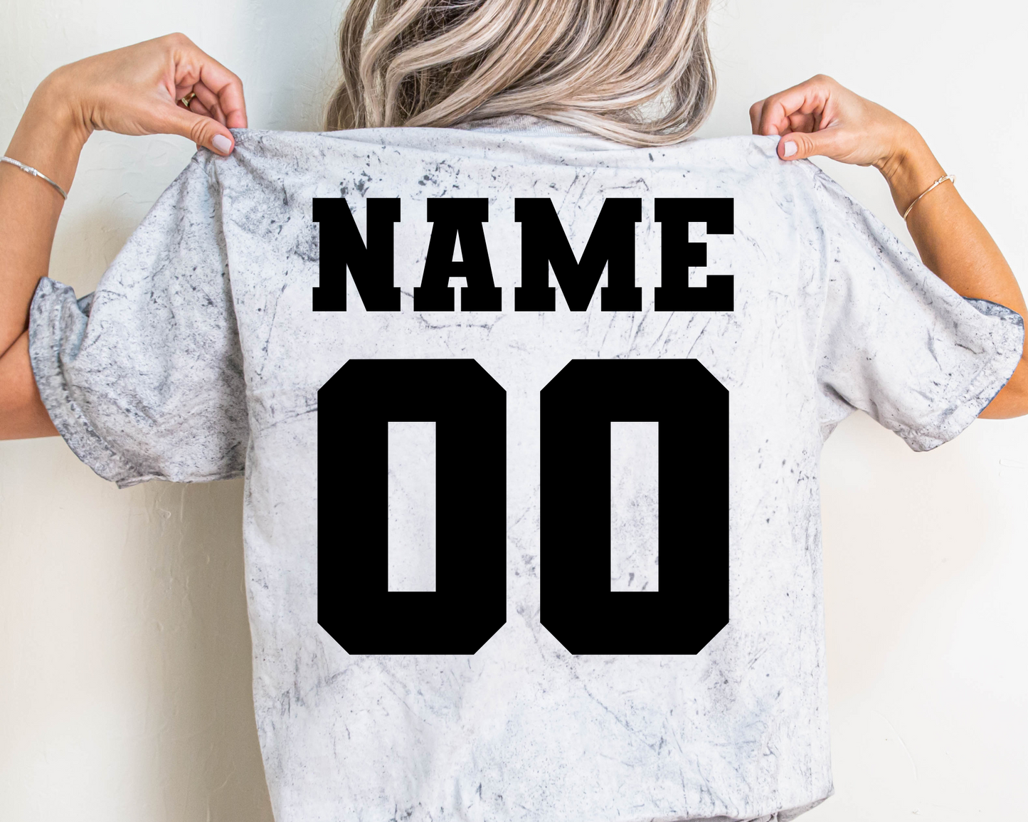 Personalized Varsity Font Name & Number - BLACK