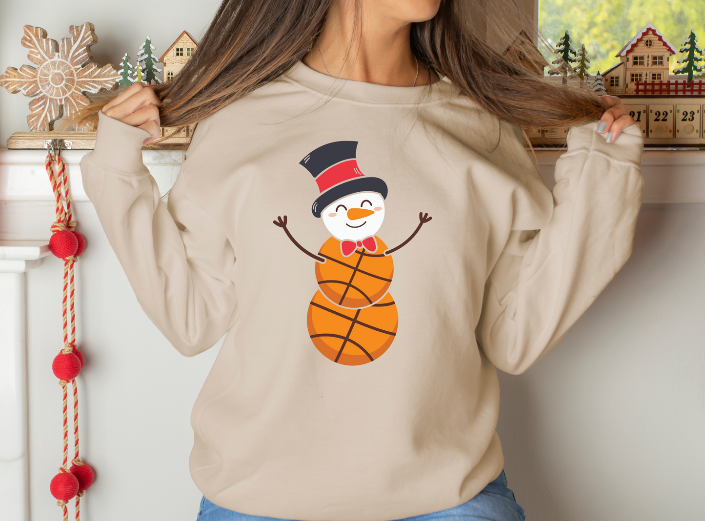 Basketball snowman