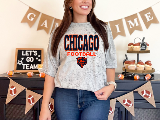 Faux Embroidery Chicago Football