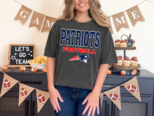 Faux Embroidery Patriots Football