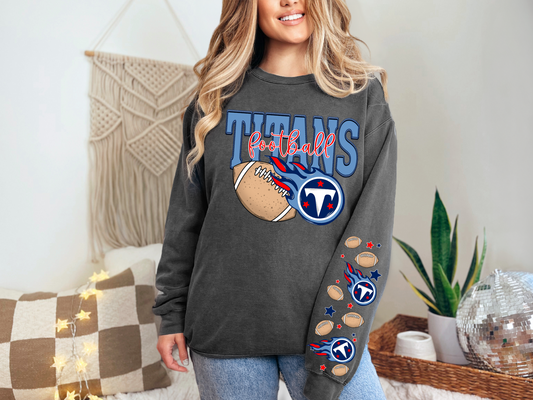 Faux Embroidery Titans Football -  FRONT