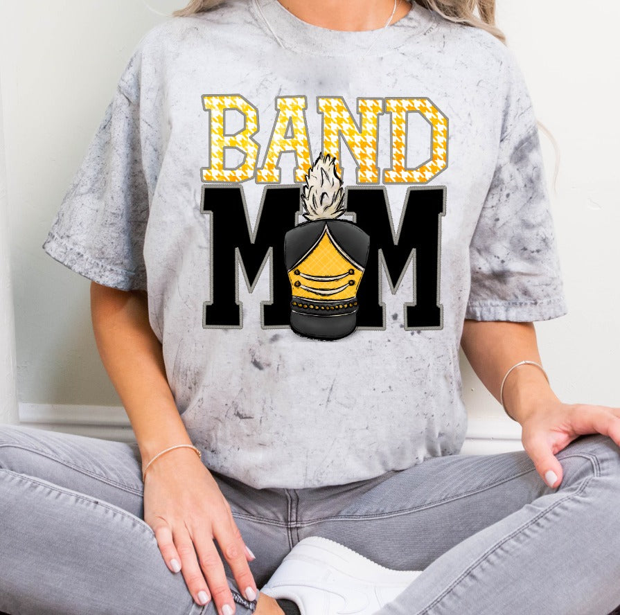 Band mom yellow checkered