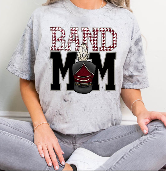 Band mom maroon checkered