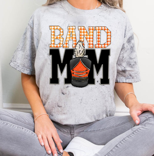 Band mom orange checkered