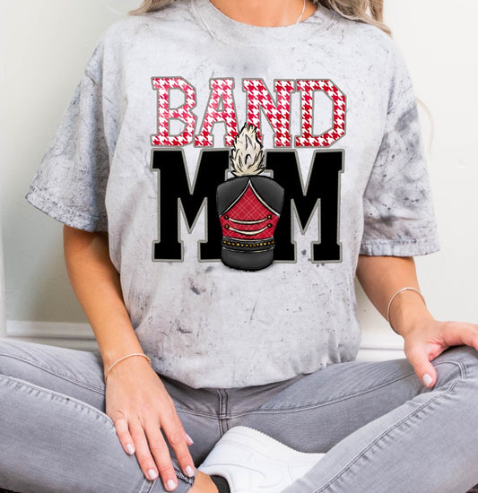 Band mom red checkered