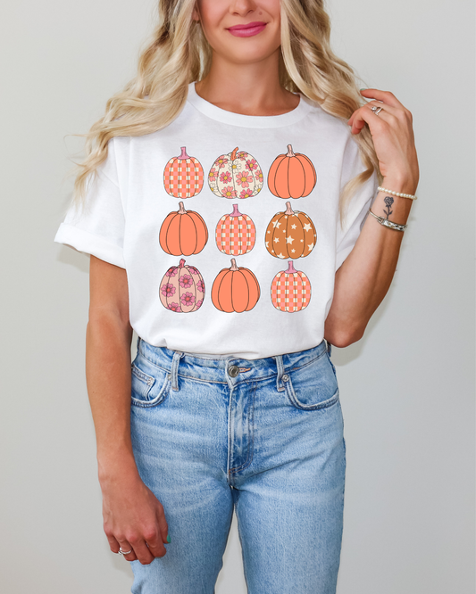 Checkered/Floral Pumpkins