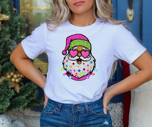 Faux Sequins Retro Santa