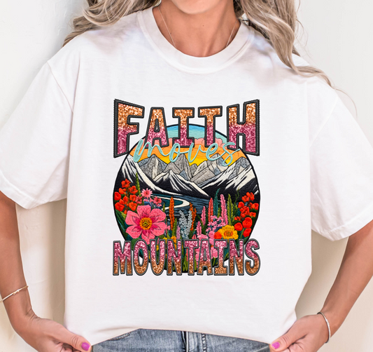 Faith moves mountains - faux sequin