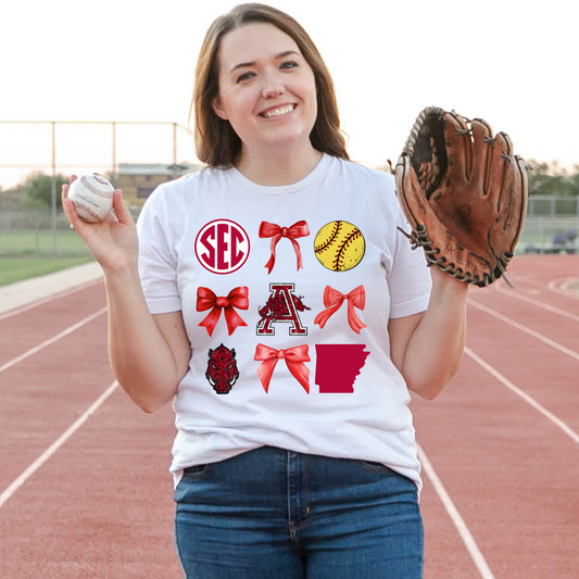 Arkansas Softball Bows