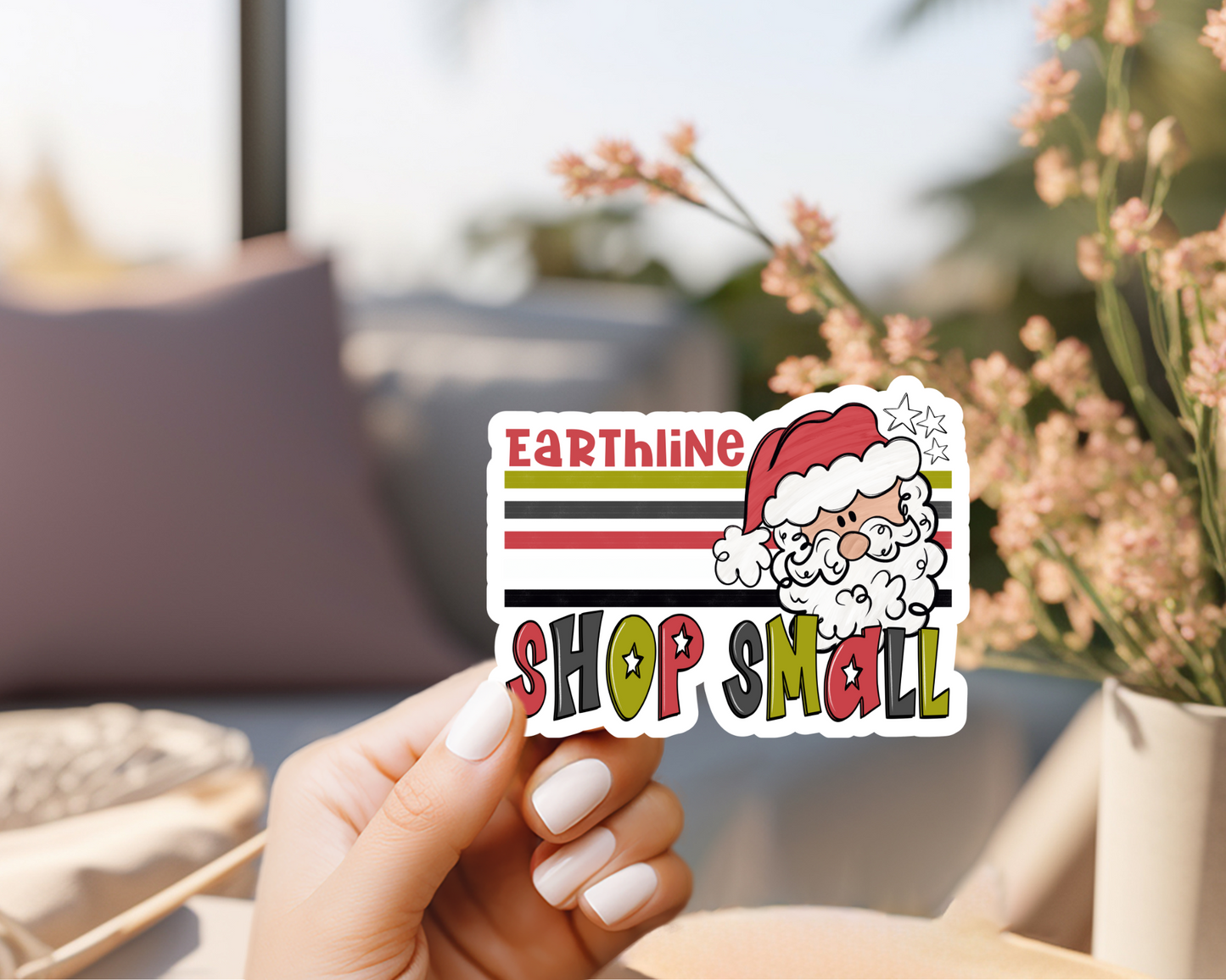 Customized Shop Small Santa Sticker