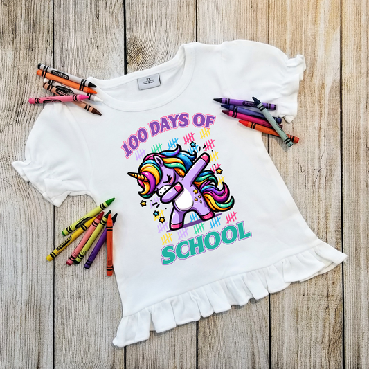 100 Days Of School Unicorn Dab